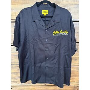 GFTD LA Last Frontier Shirt Mens Large Black Lifted Country Embroidered Western